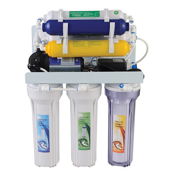 50GPD 8 Stage Water Filtration System , RO Drinking Water System 3.2G Water Tank