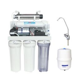 75GPD 4 स्टेजेस कॉम्पैक्ट रिवर्स ऑस्मोसिस वॉटर फिल्ट्रेशन सिस्टम